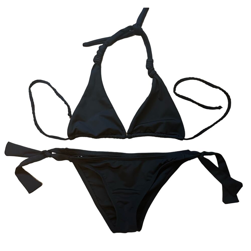 TVK Black Bikini top and bottom size medium